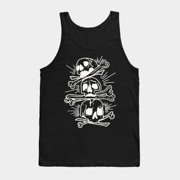 Three of skulls Tank Top by Autistique